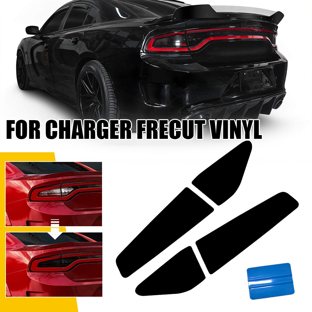Fit For 2015-2022 Dodge Charger Rear Precut Taillight Smoked Tint Cover Overlay