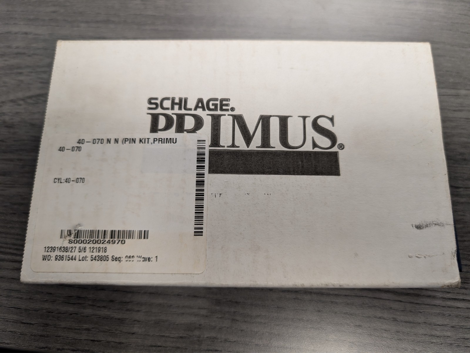 Schlage 40-070 primus pin kit NOS