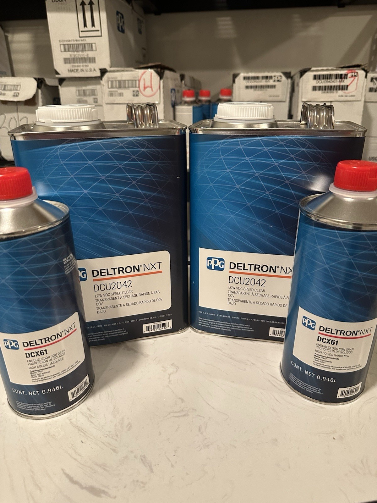 PPG DCU2042 Deltron Clearcoat 2 Gal,  2 DCX61 Quart Hardener