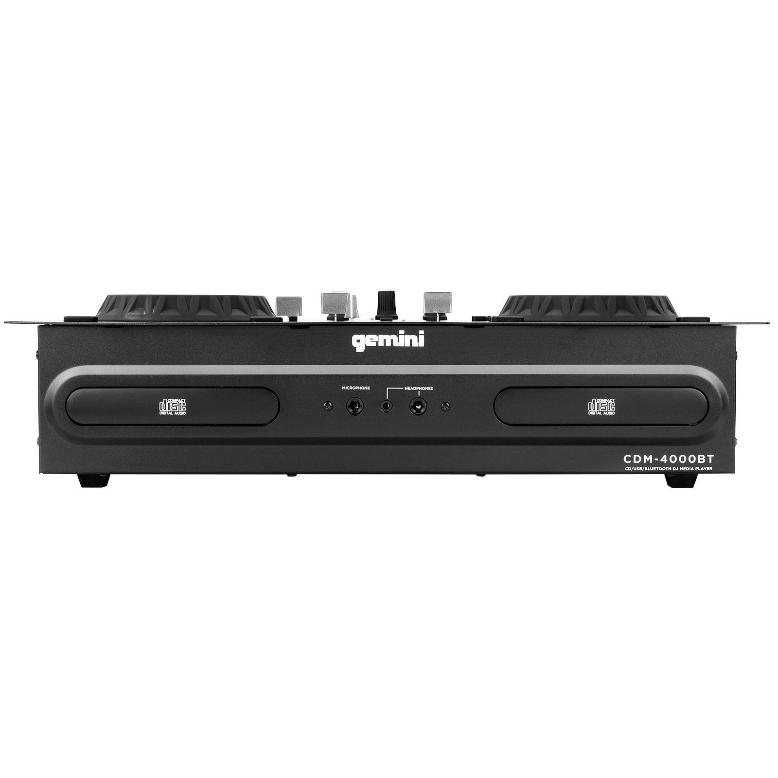 Gemini CDM-4000BT 2-Chan Dual CD/MP3/USB DJ Media Player Controller/Mixer System