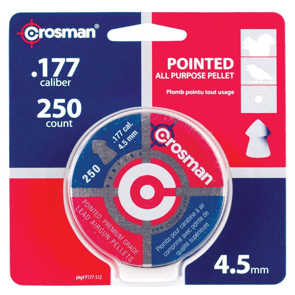 Crosman Pellets .177 Caliber Pointed 250 Count ‎P177-CM