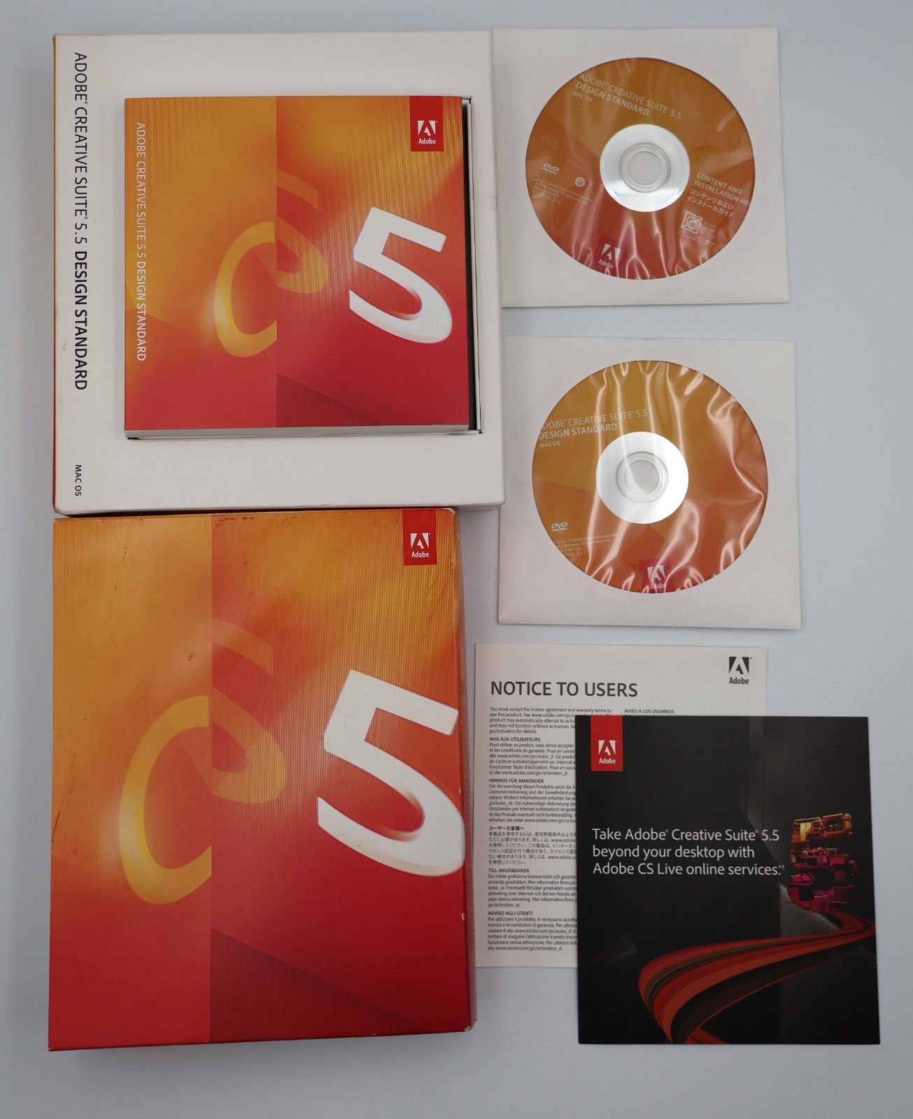 Adobe Creative Suite 5.5 CS5.5 Design Standard MAC OS Full Retail DVD w/ Serial