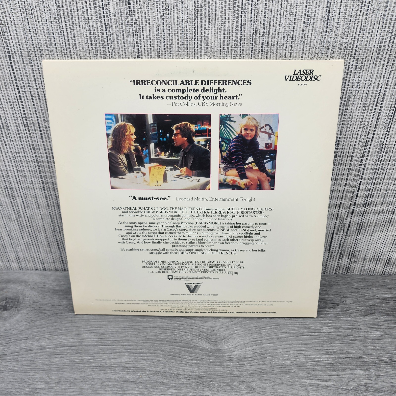 Irreconcilable Differences Laserdisc Video 1985 Shelley Long Drew Barrymore