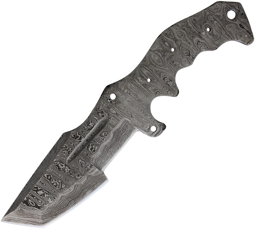 Knifemaking Fixed Knife 4.75" Damascus Tanto Chopper Steel Full Tang Blade 137D