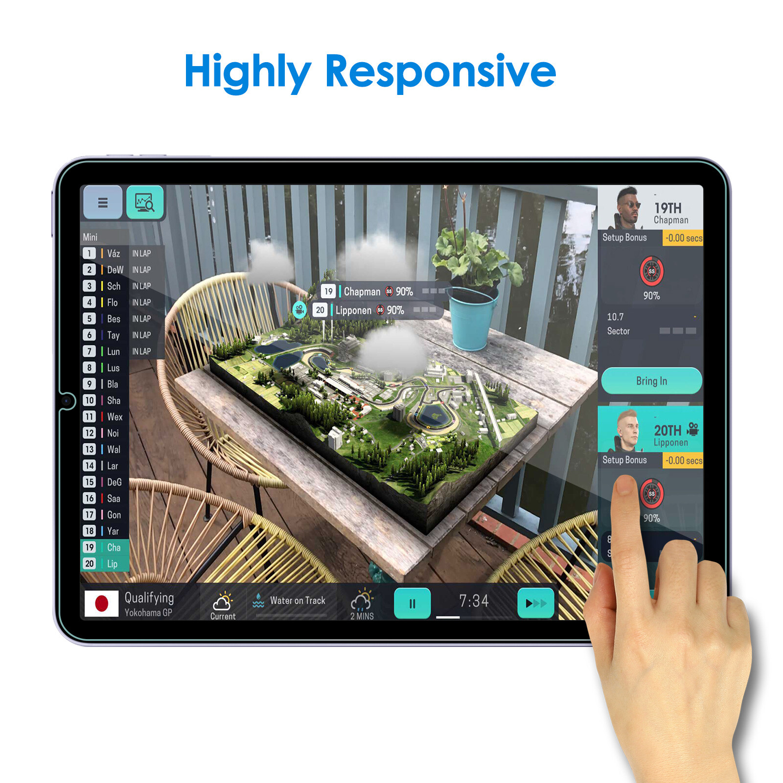 JETech Screen Protector for iPad Air 5 2022 Face ID Compatible Tempered Glass