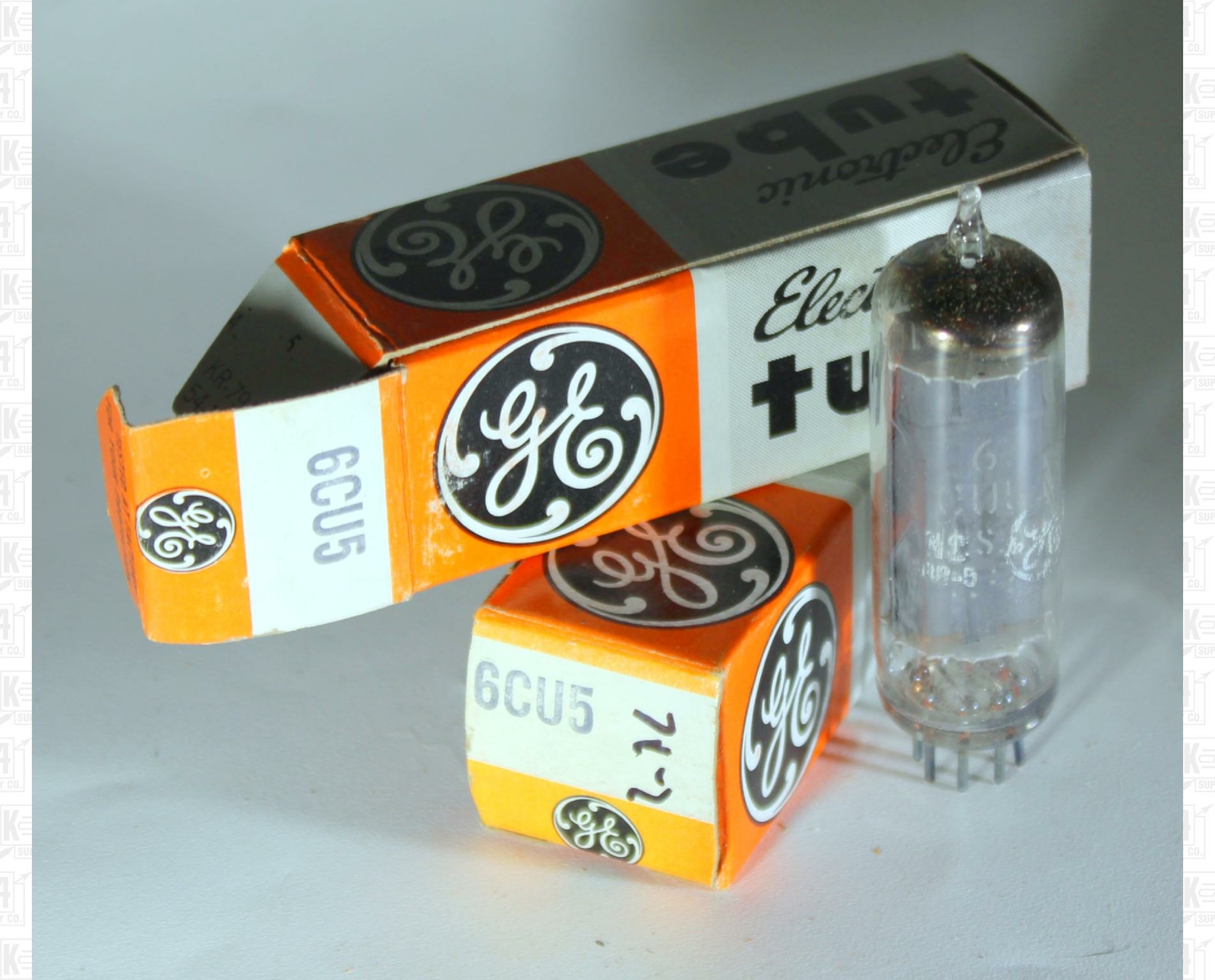 General Electric GE 6CU5 Vacuum Tubes Made In USA NOS Lot Of 2 +Box