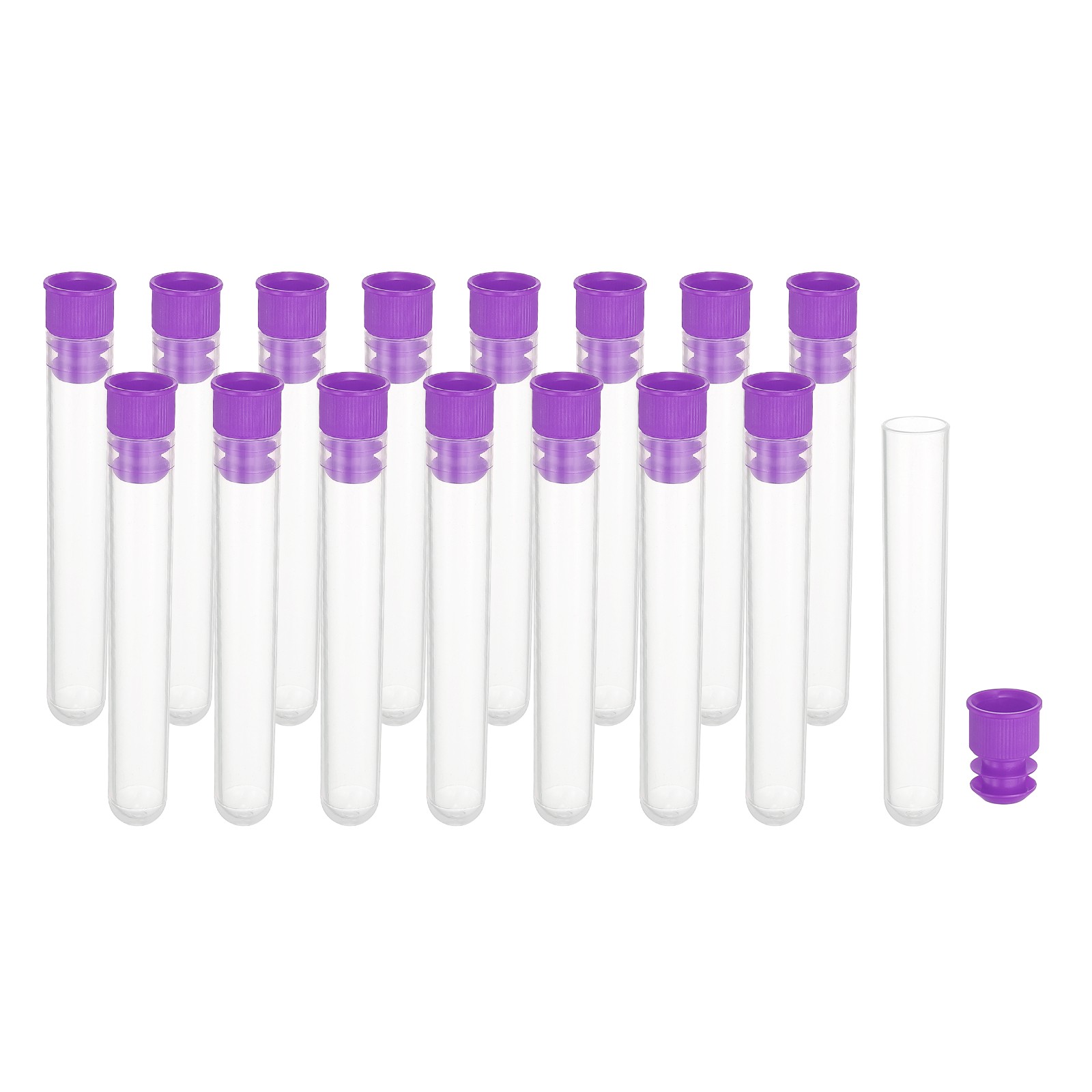 3" Length Plastic Sewing Needle Storage Holder, 16 Pcs Matte Pin Tube Purple