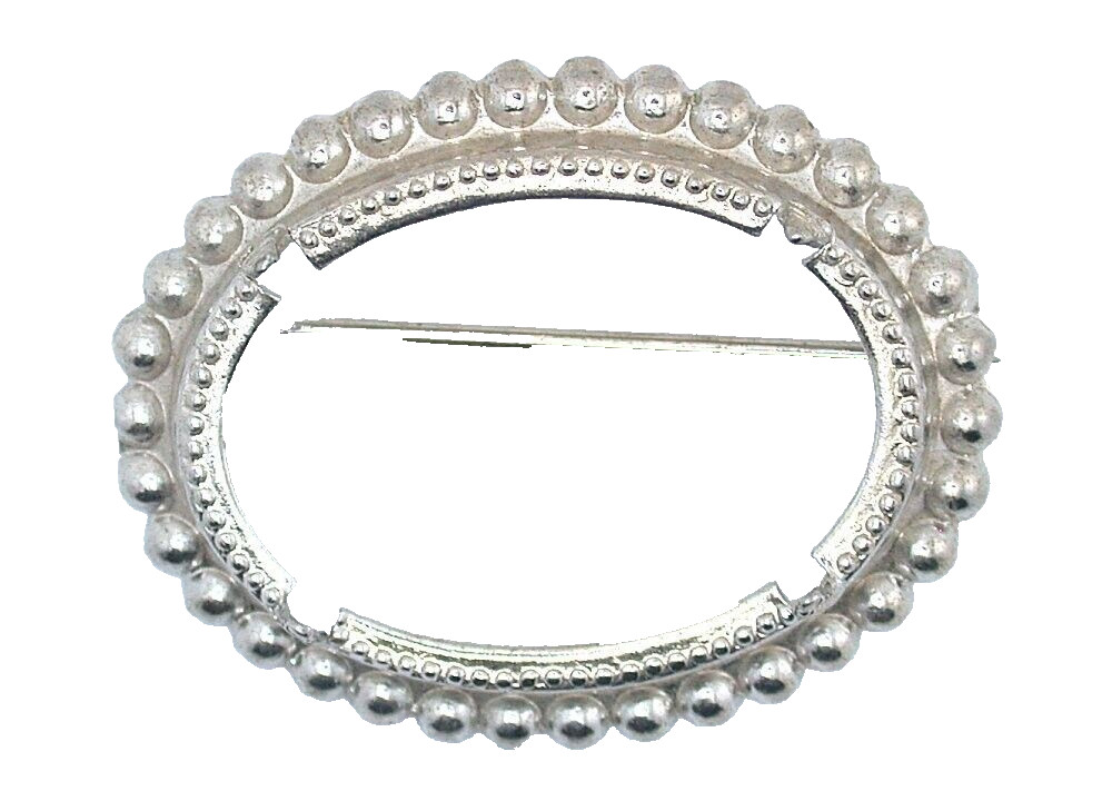 25x18 25mm x 18mm Cabochon Gem Silver Color Pin Brooch Mounting CF549/122923
