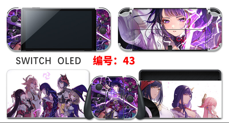 Vinyl Decal Skin Sticker Protector for Nintendo Switch OLED Anime Girl #43