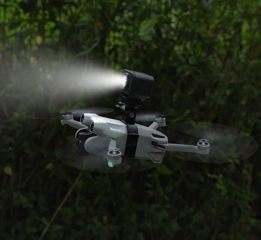 Night Flying Light & Mounting Bracket for DJI Mini 3 Pro