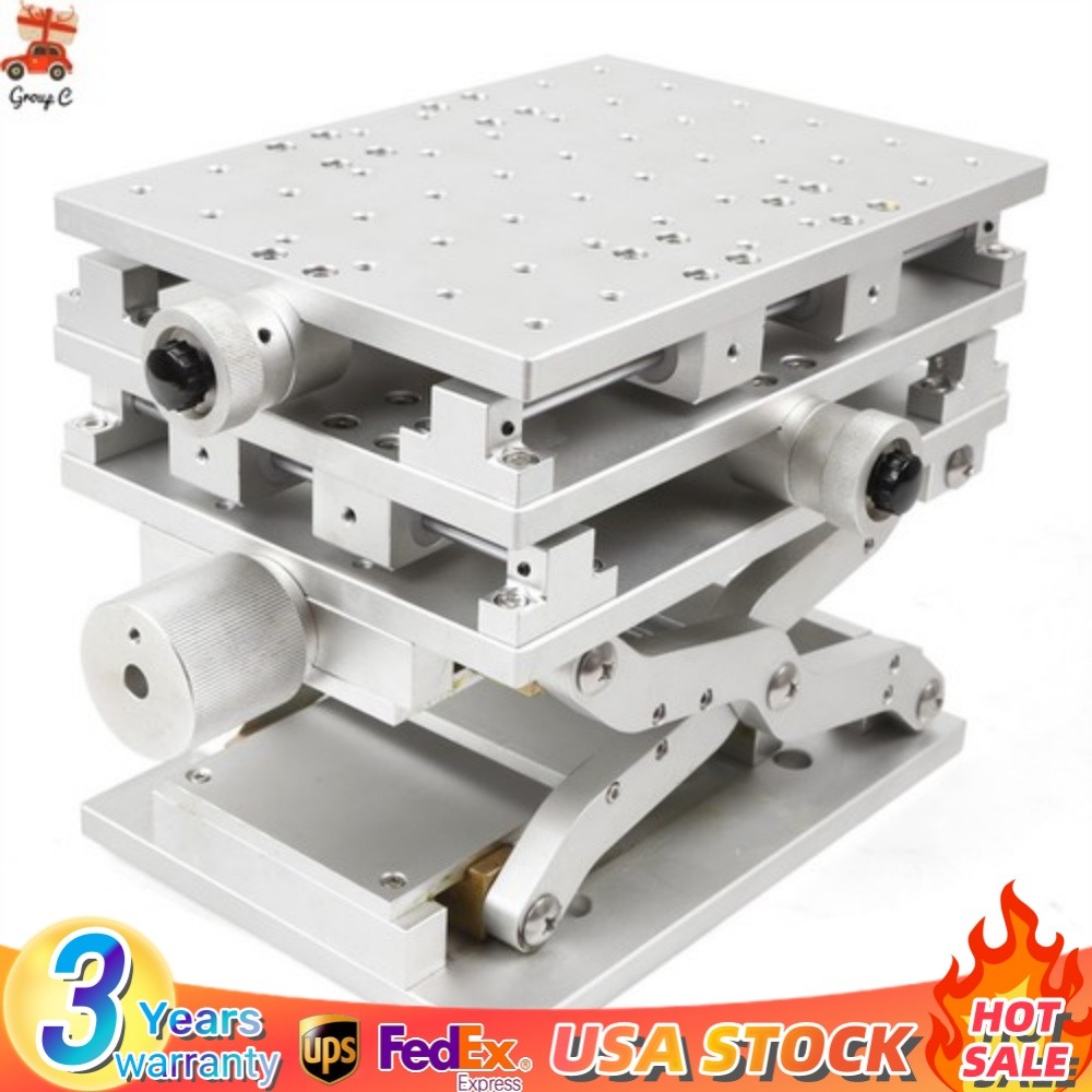 XYZ 3 Axis Moving Table Portable Slide Table Manual Translation Stage Test Stand