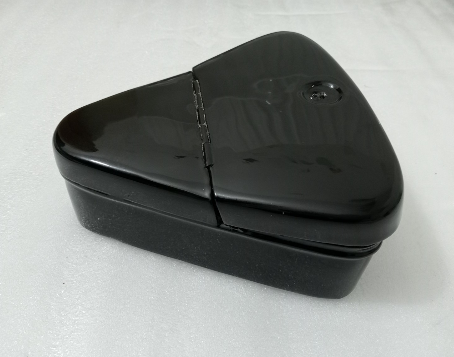 VINTAGE BSA,ARIEL TRIANGULAR TOOL BOX BLACK PAINTED STEEL  |Fit For
