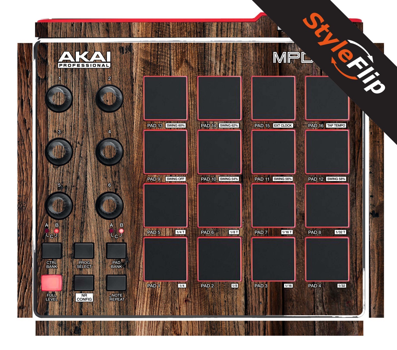 Akai MPD 218 Skin | Wood #3 | Protective Decal | StyleFlip Skins