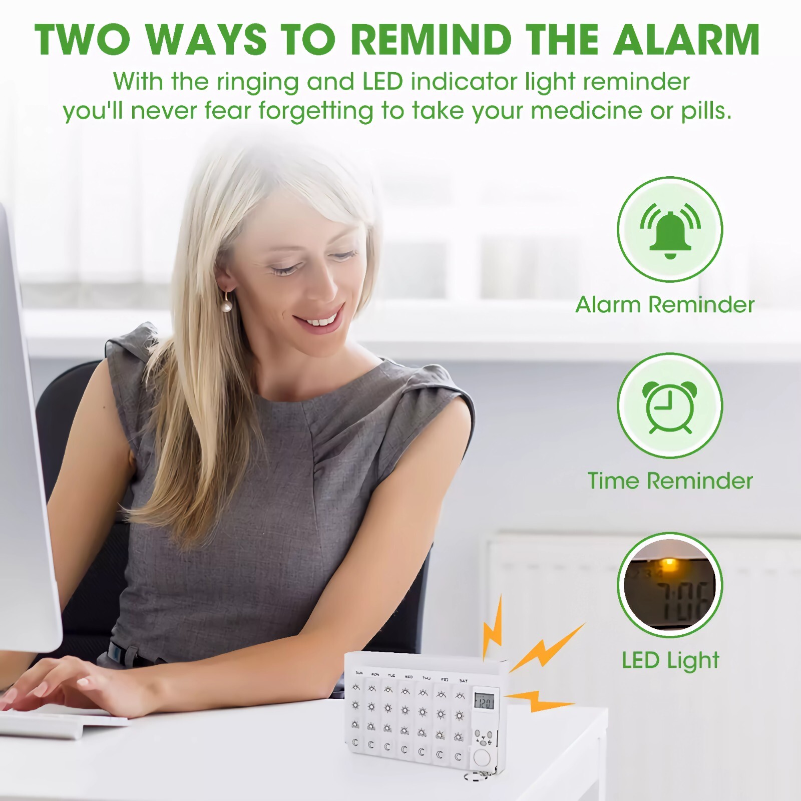 Smart Automatic Pill Dispenser – 7-Day Medication Organizer with Voice Reminder