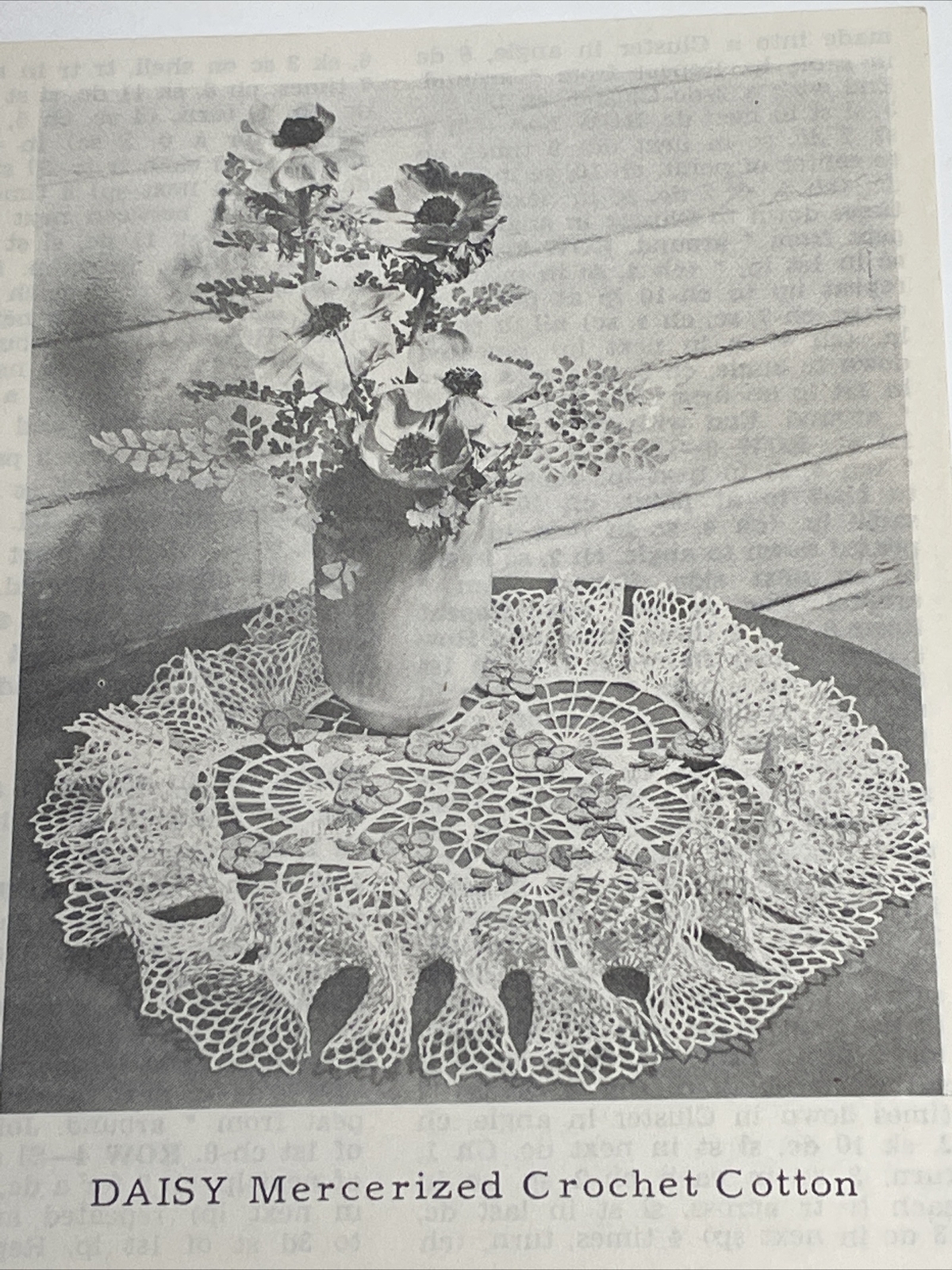 Lily Rock Rose Ruffle Doily Crochet Pattern D11