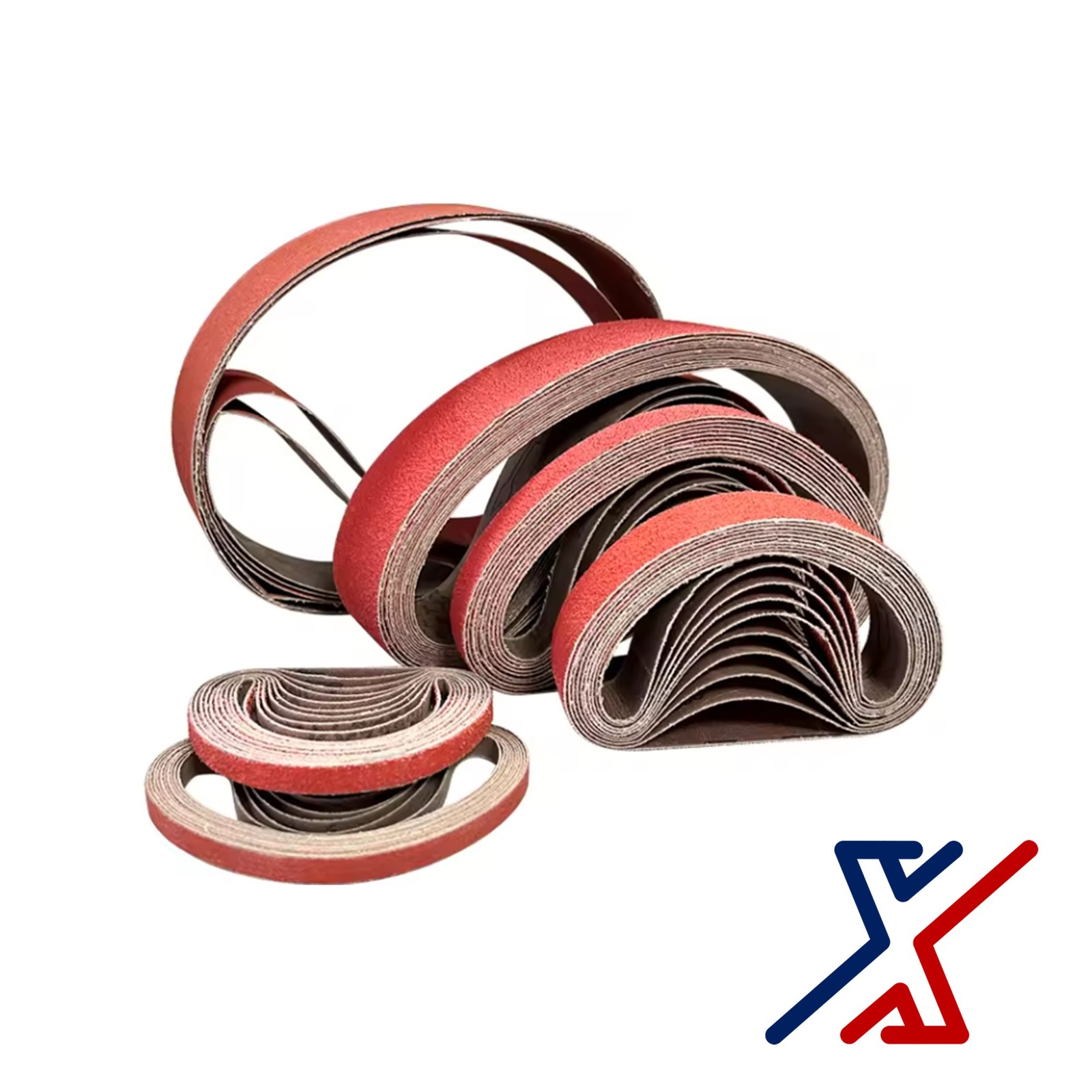 1" x 44" 80 Grit Cloth Backed Aluminum Oxide Sanding Belts by X1Tools