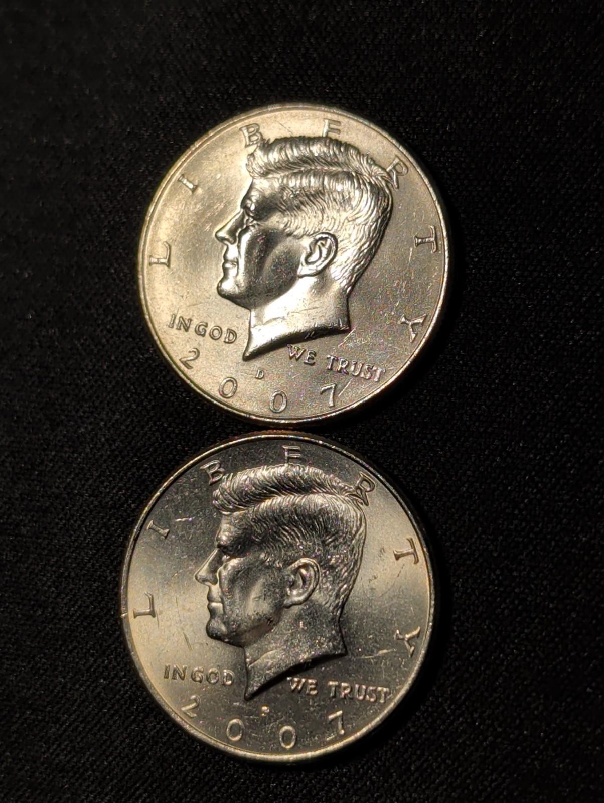 2007  P & D Kennedy Half Dollars ( 2 Coins) Low Mintage NIFC set