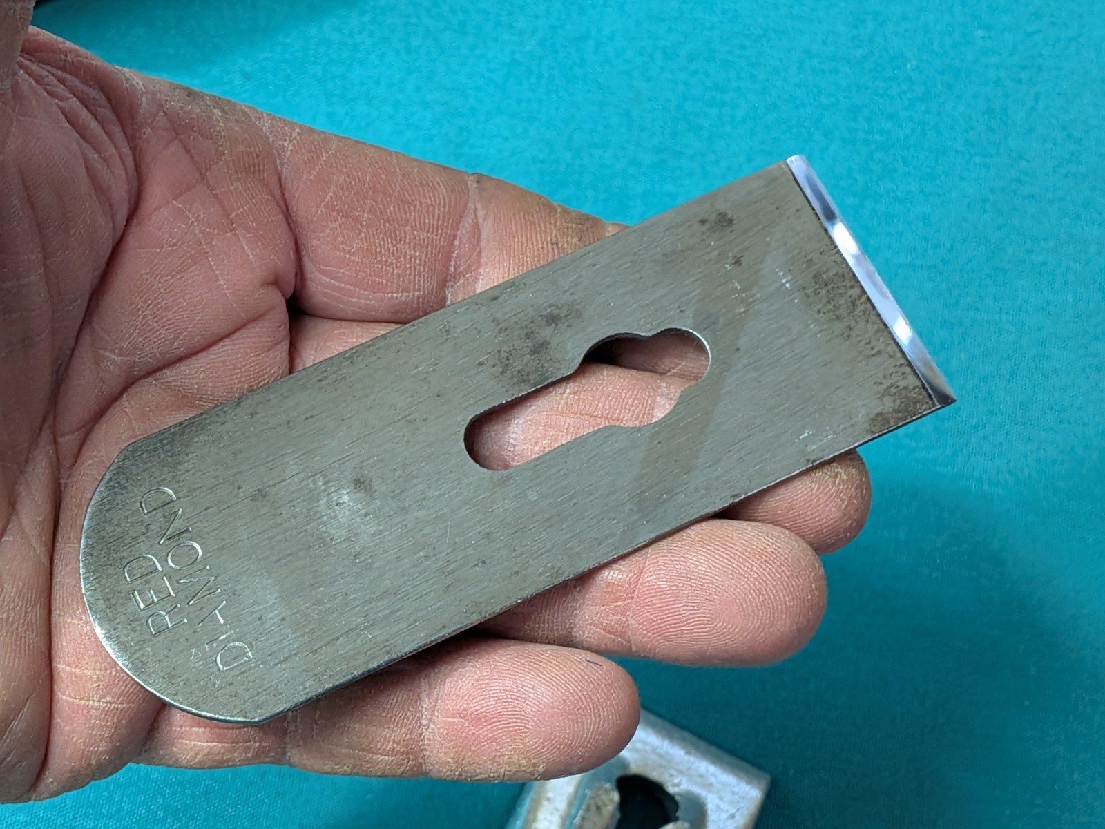 Vintage RED DIAMOND Block Plane 7-1/4" Hefty Feel Modified Paint