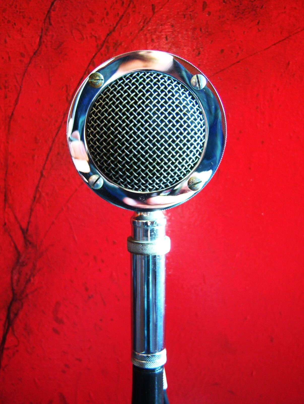Vintage 1950's Astatic D-104 crystal microphone w F11 adapter & E6G desk stand