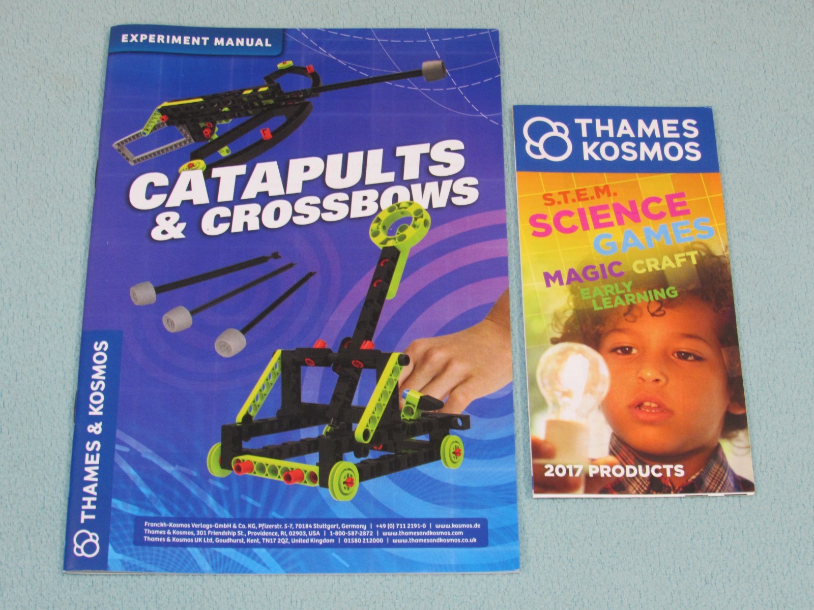 CATAPULTS & CROSSBOWS Physics Science Experiment Kit ~NEW (open) Thames & Cosmos