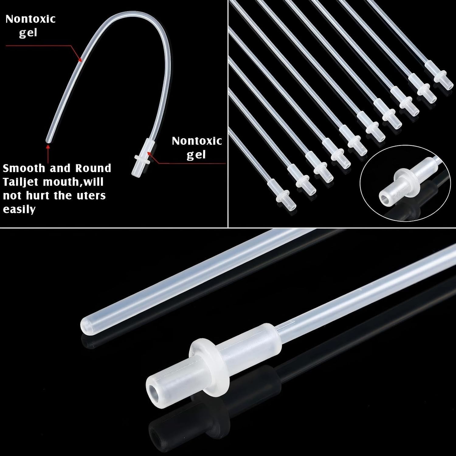 Weewooday 50 Pcs Disposable Artificial Insemination Rods 10.8 Inches, White