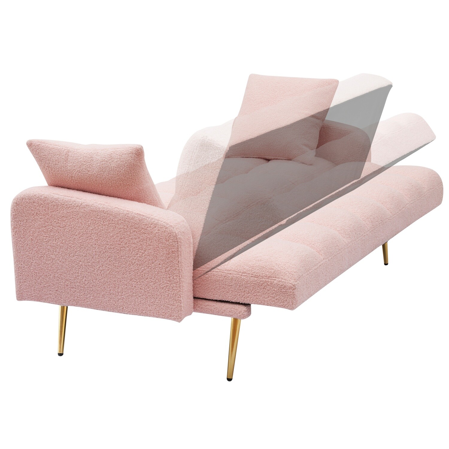 Convertible Sleeper Sofa Bed Loveseat Sofa Couch Futon Sofa Bed with Pillows