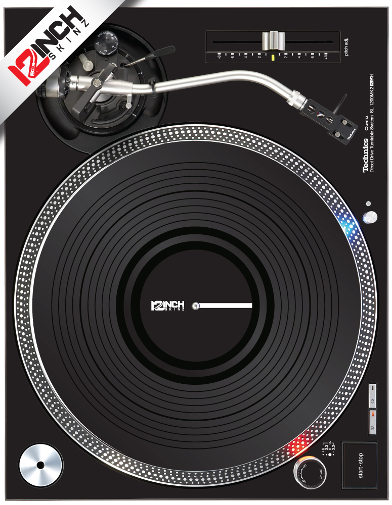 TECHNICS 1200 MK2 SKIN - BLACK (pair)