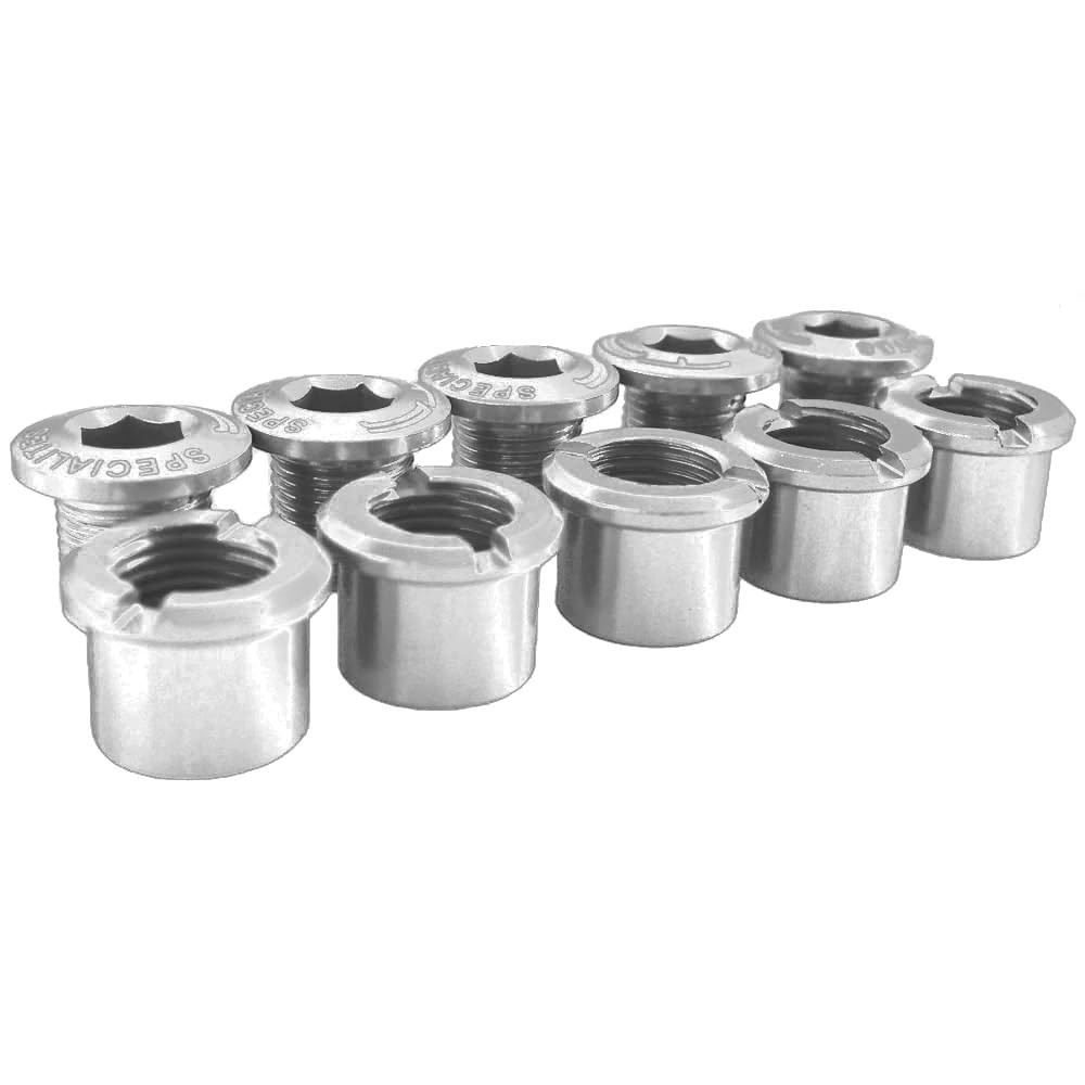 Spécialités TA Aluminium Double Chainring Bolts, Pack of 5, Silver