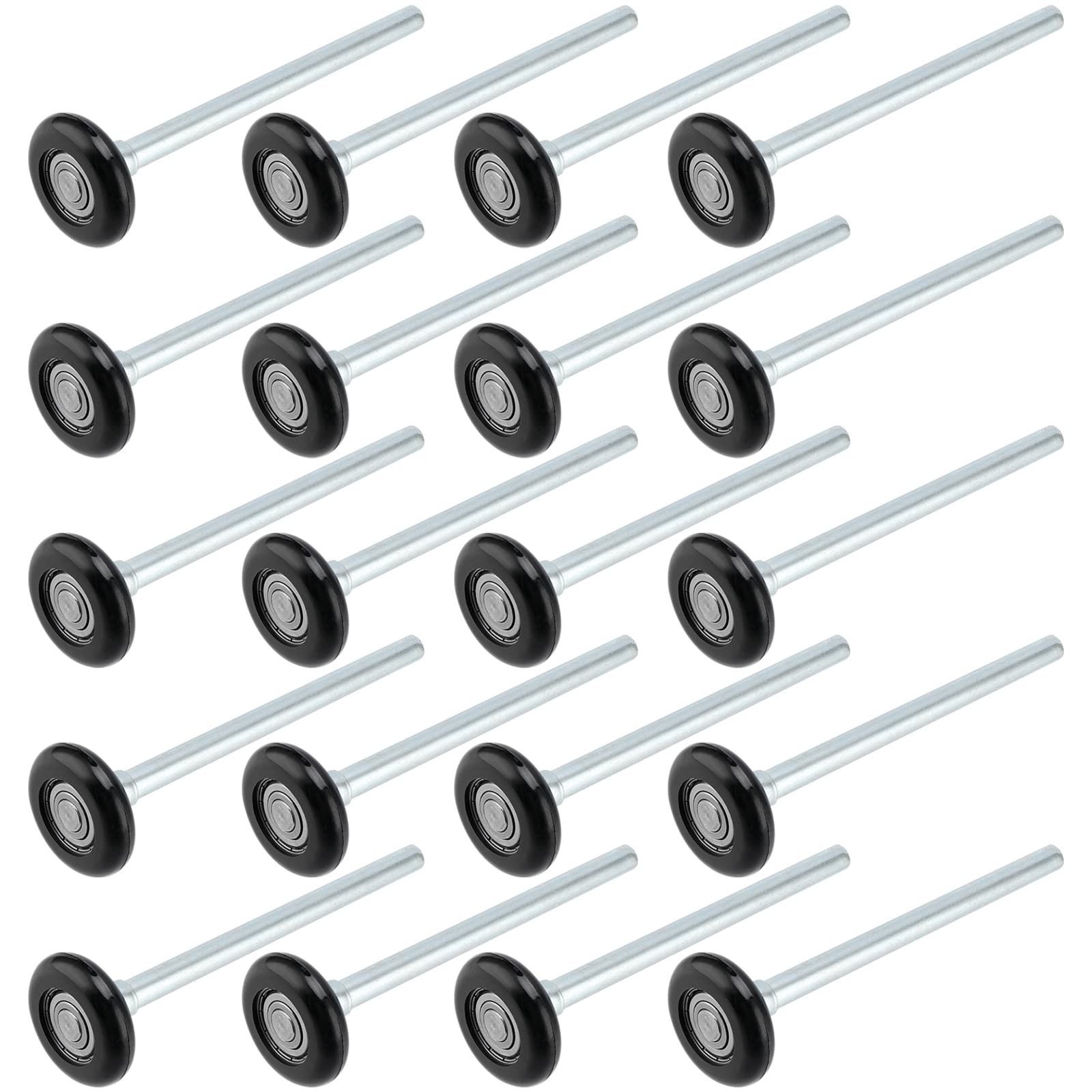 SHEUTSAN 20 Pack 2 Inch Black Nylon Garage Door Rollers, Nylon Sealed Garage Doo