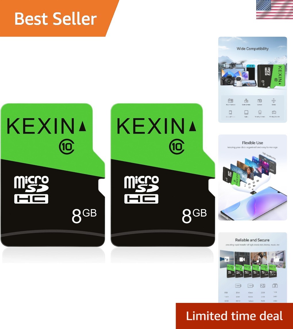 High-Speed 8GB Micro SD Card Pack with SD Adapter - Ultimate Data Protection