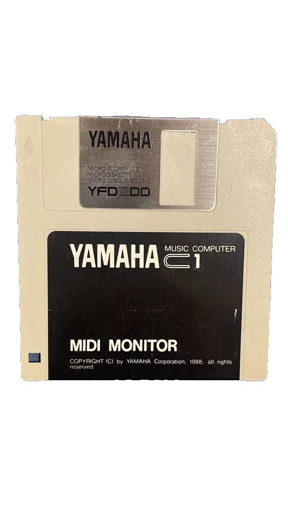 EXTREMELY RARE Vintage Yamaha C1 Music Computer MIDI Monitor Floppy Disk 1988