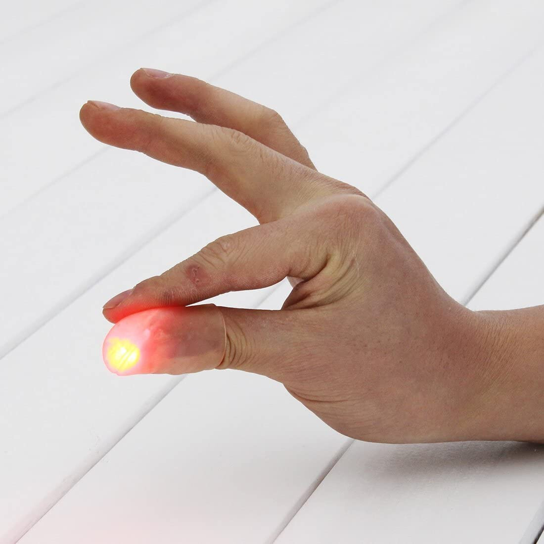 LED Thumb Tip Magic Trick – Illuminated Magic Gimmick for Close-Up Magic