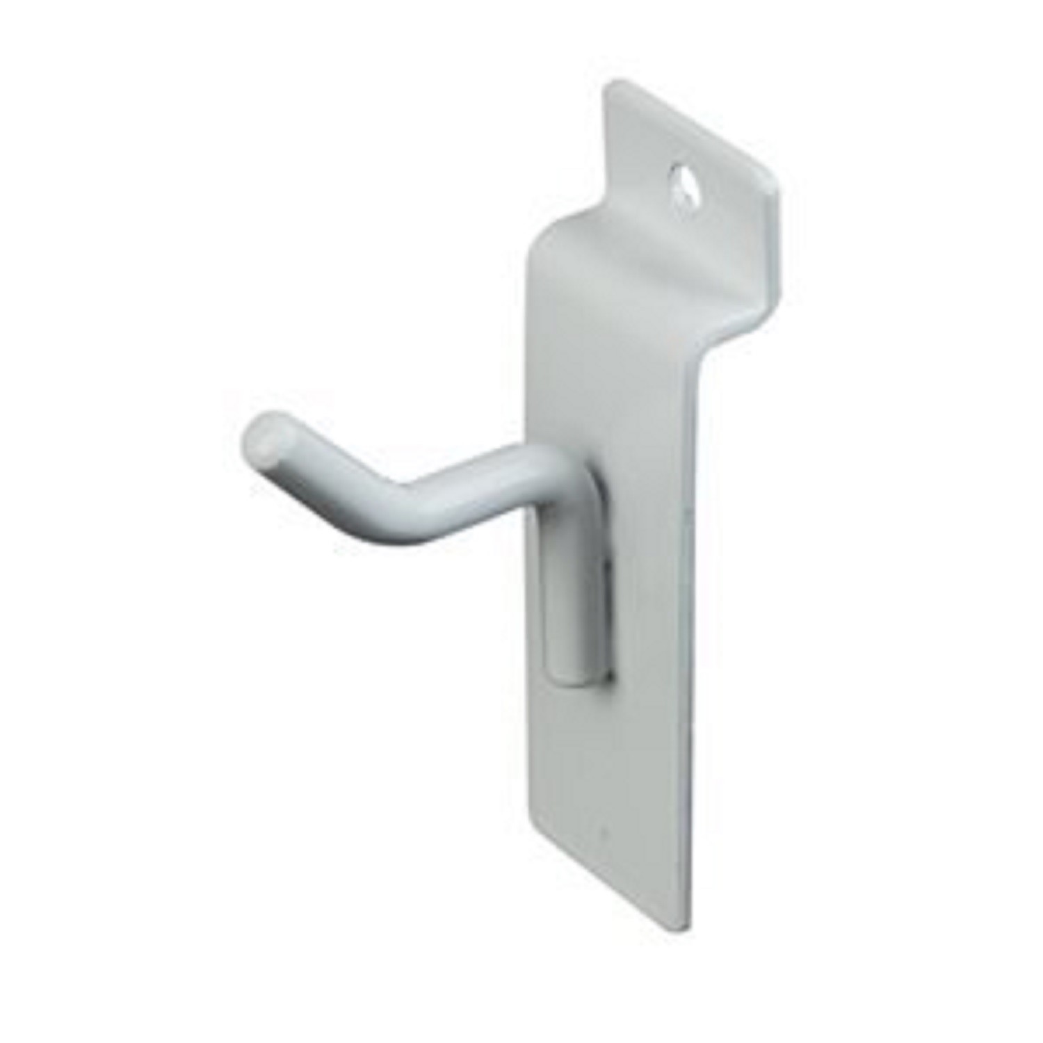 Only Hangers 1" White Slatwall Hooks Box of 10
