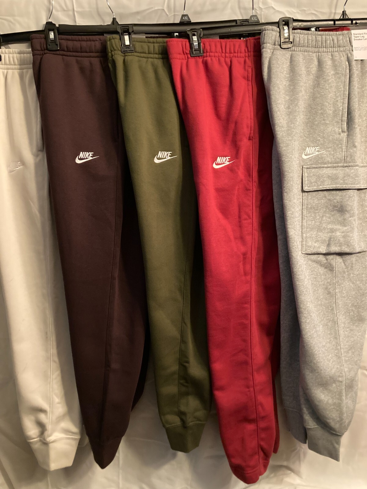 NWT Men's Regular/B&T Nike Fleece Pants: Cargo, Jogger, Open Hem S thru 4XLT