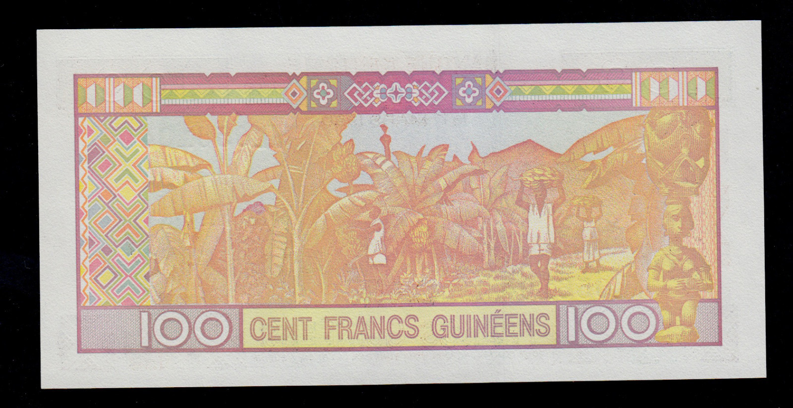 GUINEA 100 FRANCS 1998 PICK # 35 UNC.