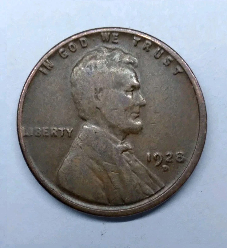 1928-D F Lincoln Wheat Penny Cent Fine Nice Detail #136