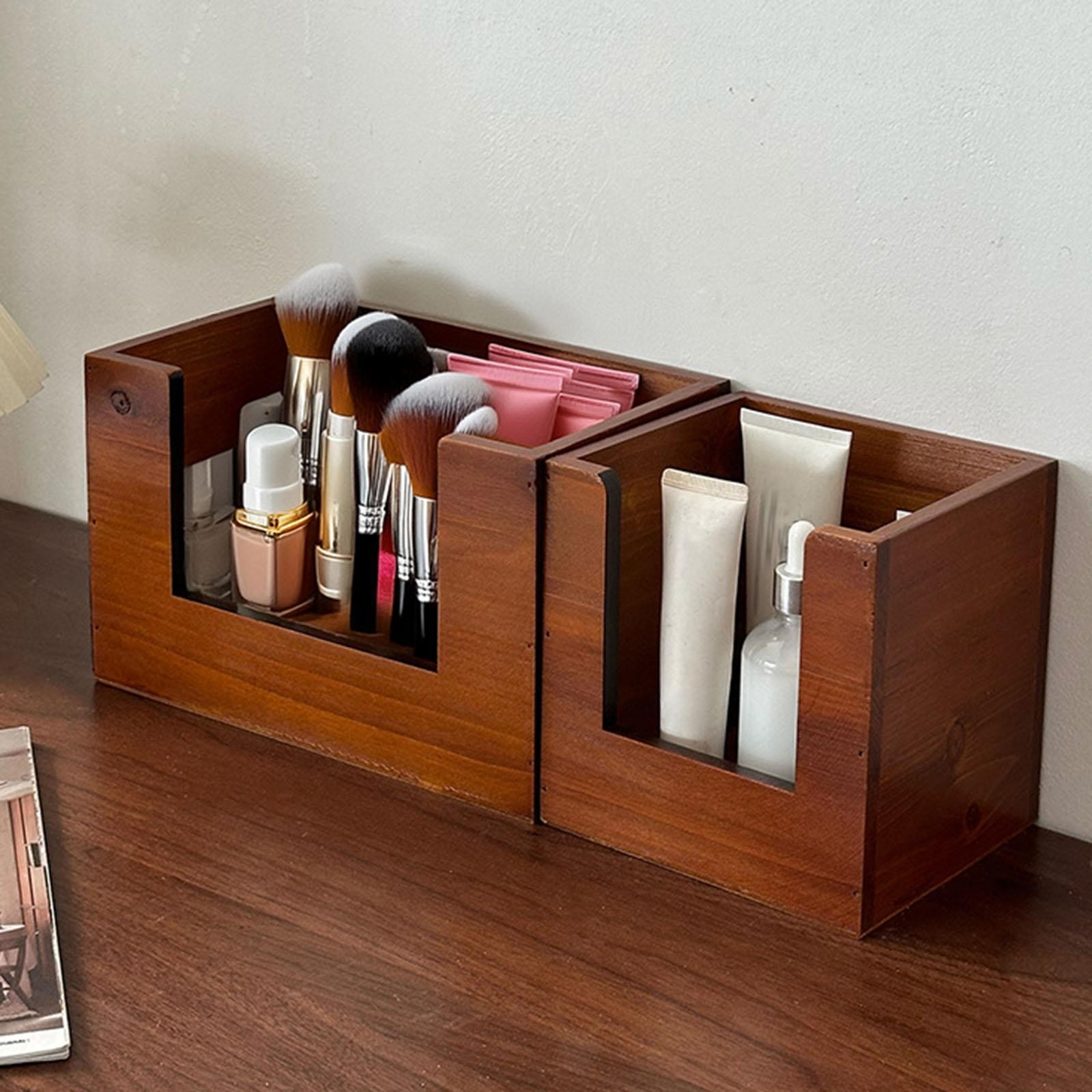 Wood Skincare Organizer Jewelry Organizers Makeup Storage Box