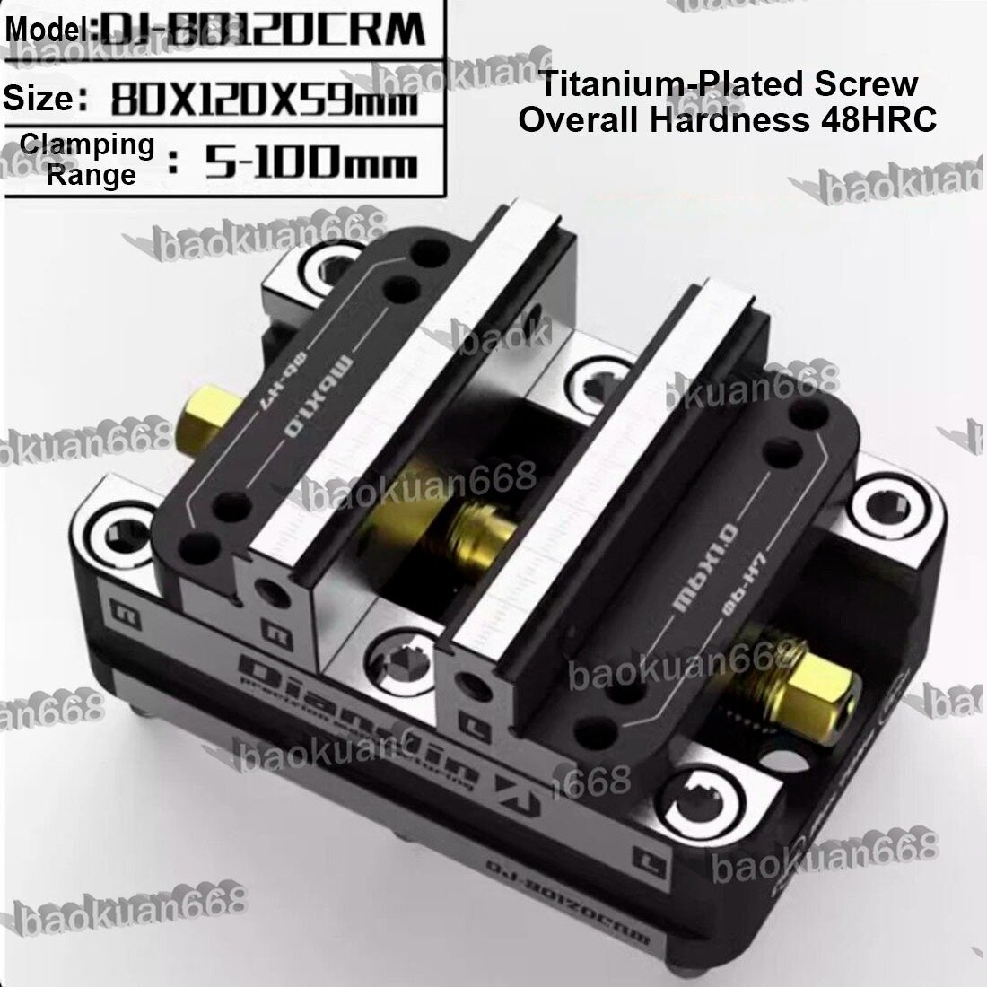 DJ-80120CRM4/5 Axis Fixture Self-centering Vise Positive/Negative Quick Clamping