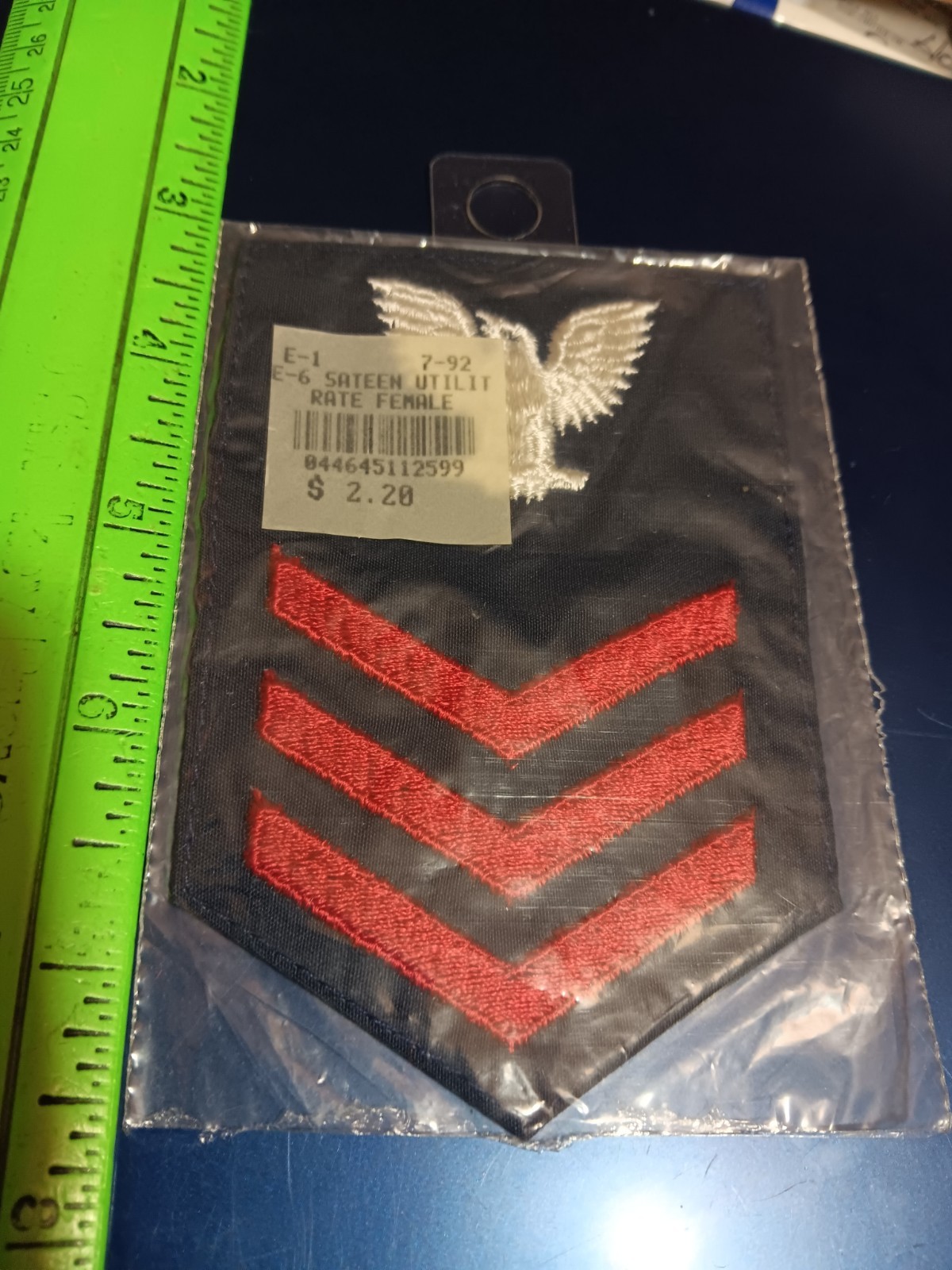 U.S. NAVY FEMALE 1st CLASS PETTY OFFICER SATEEN UTILITY PATCH  (26-109)