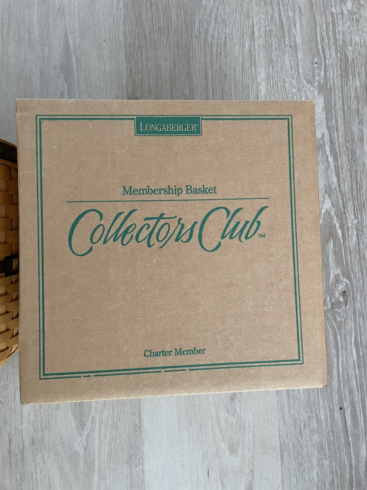 Longaberger 1996 Charter Membership Basket 62839 and Box