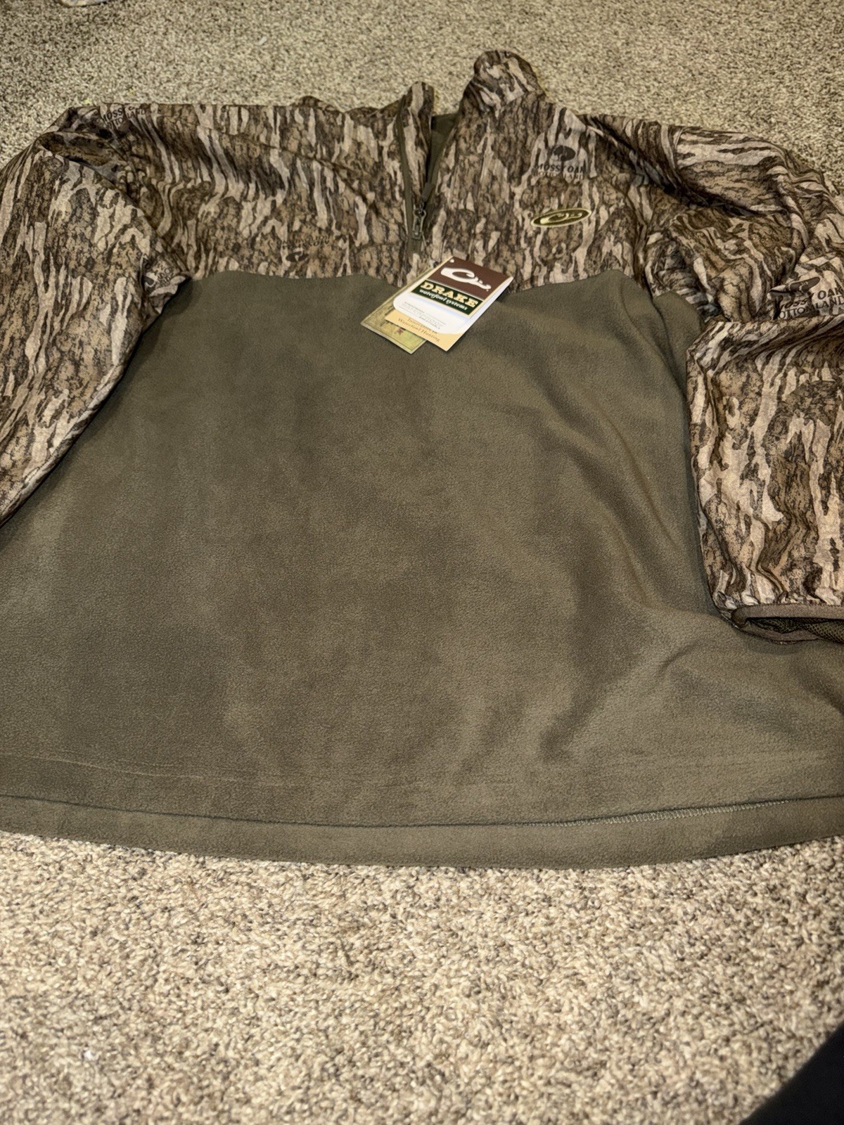 NWT Drake Men's MST Half-Zip Eqwader Bottomland Jacket 2X