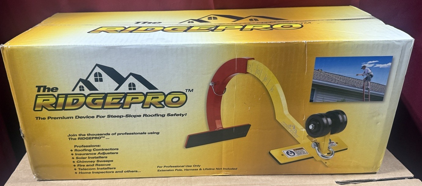RidgePro Roof Hook Ridge Peak Anchor w/ Wheels First Man Up Last Man Down