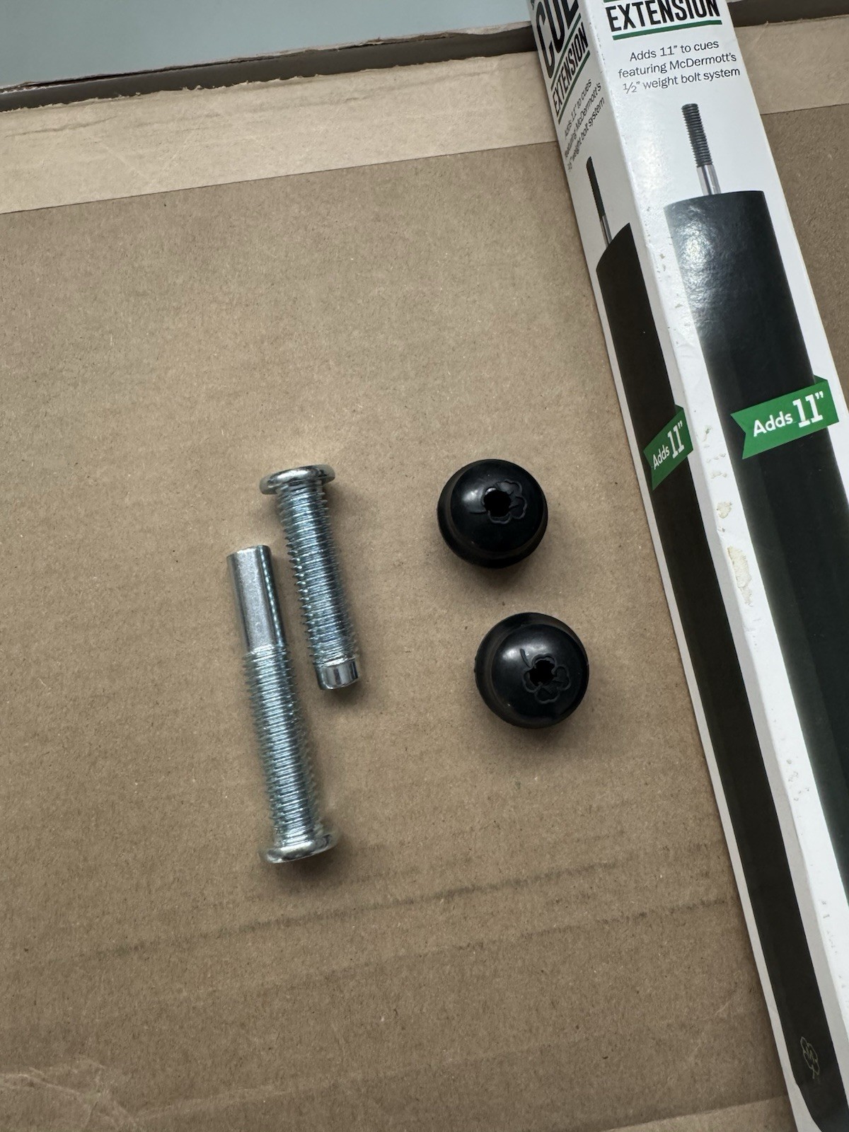 McDermott 11" Billiard Pool Cue Extension - WITH EXTRA WEIGHTS!!
