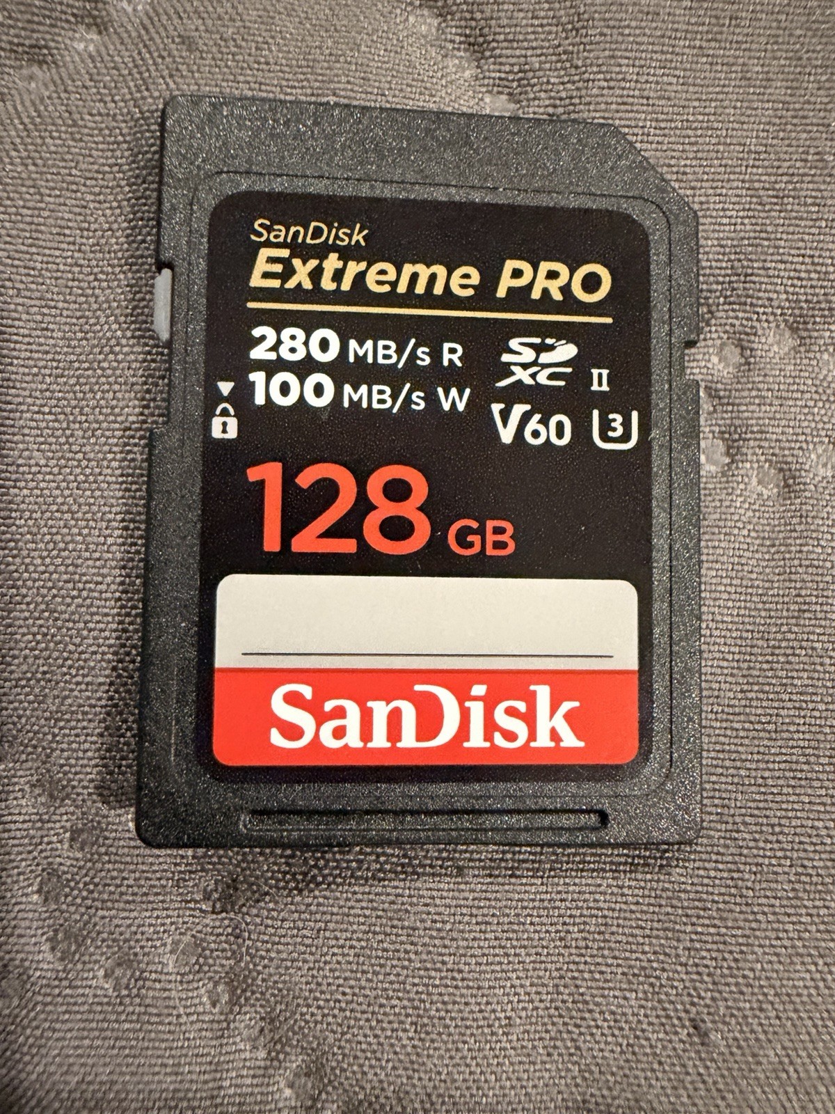 sandisk extreme pro 128gb 280mb/s uhs-ii v60 sdxc memory card