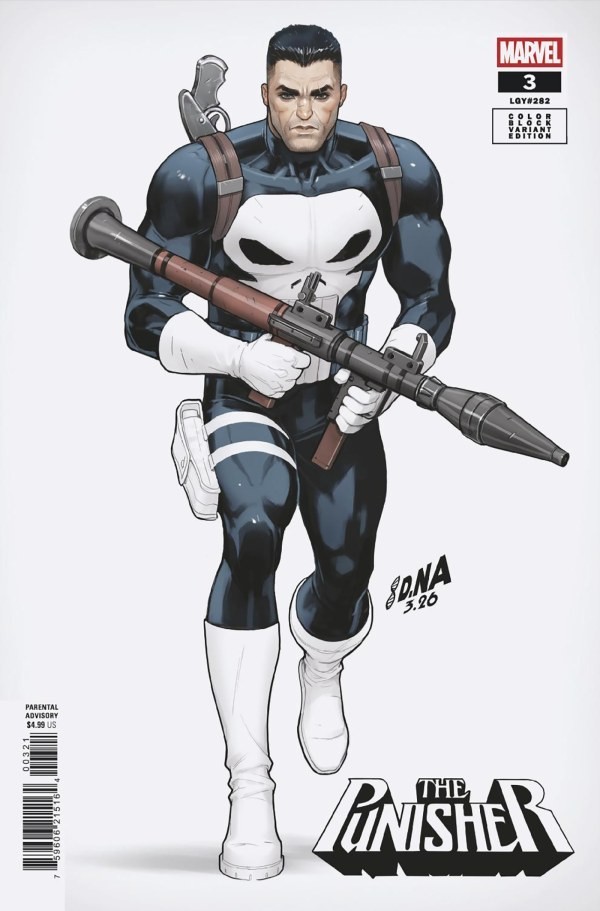Punisher #3 David Nakayama Color Block White Variant Cover 4/29/26