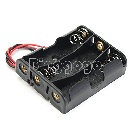 10pcs plastic battery storage case box holder for 3 x AA 3xAA 4.5V with wire