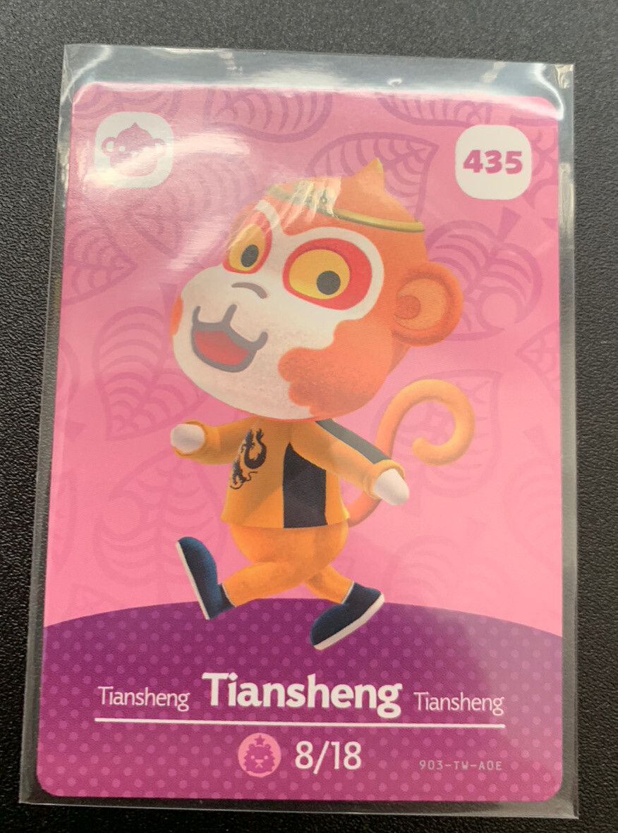 Tiansheng Amiibo Card 435 Series 5 Animal Crossing Amiibo Card New! Unscanned!