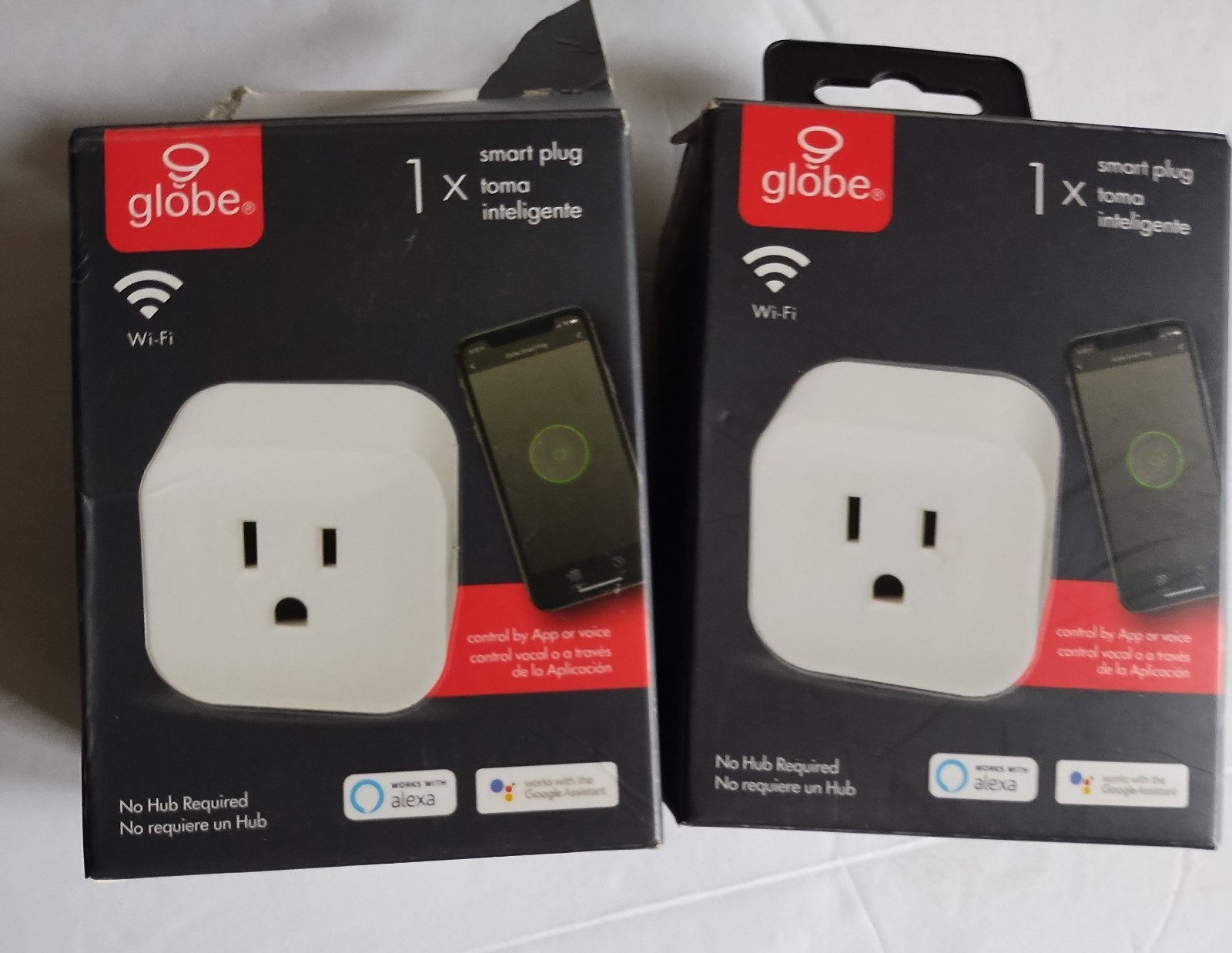 Globe Wi-Fi Smart Plug 50114 Works With Alexa Siri Google SmartThings. 2 Plugs