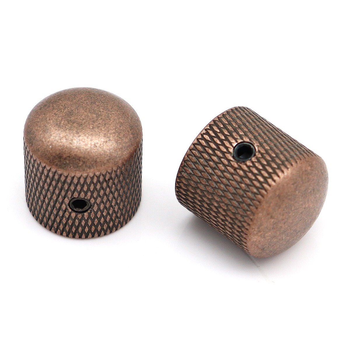 4Pcs Metal Red Copper Guitar Knobs Bass Knobs 6mm Diameter Potentiometer Cap