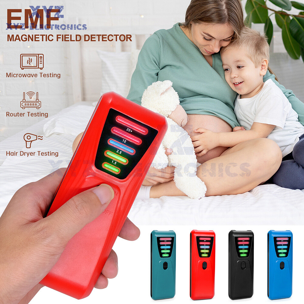 LED Magnetic Field Detector EMF Meter Portable Electromagnetic Radiation Tester